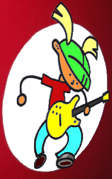Zeichnung von einem Jungen mit Gitarre